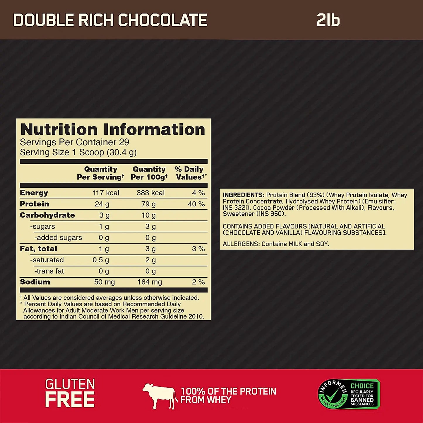 Optimum Nutrition (ON) Gold Standard 100 Whey