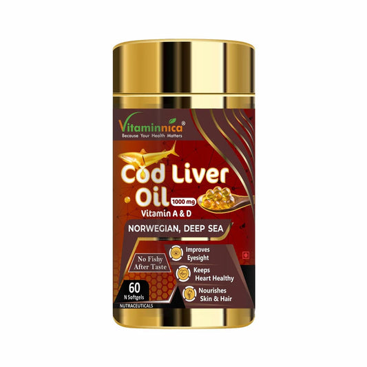Vitaminnica Cod Liver Oil - Better Eyesight, Heart, Skin & Hair