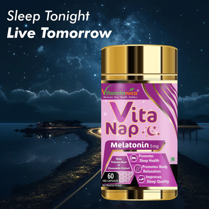 Vitaminnica Vita Nap- Melatonin 5mg Natural Sleep Support & Stress Relief