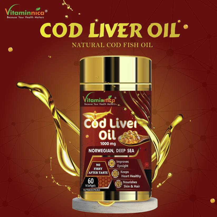 Vitaminnica Cod Liver Oil - Better Eyesight, Heart, Skin & Hair