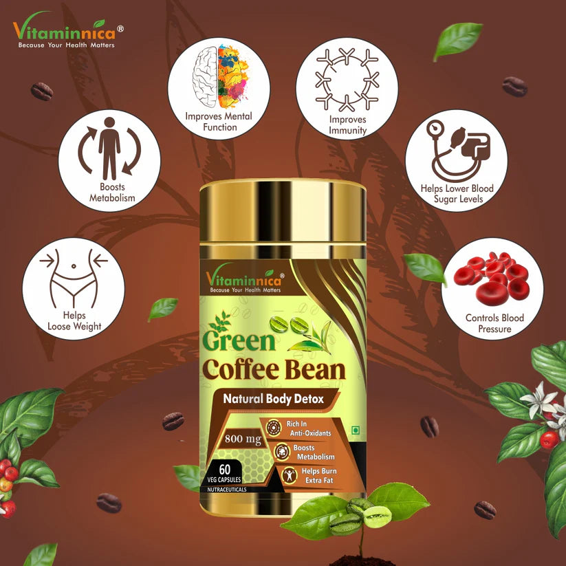 Vitaminnica Green Coffee Bean - Boosts Metabolism and Weight Loss