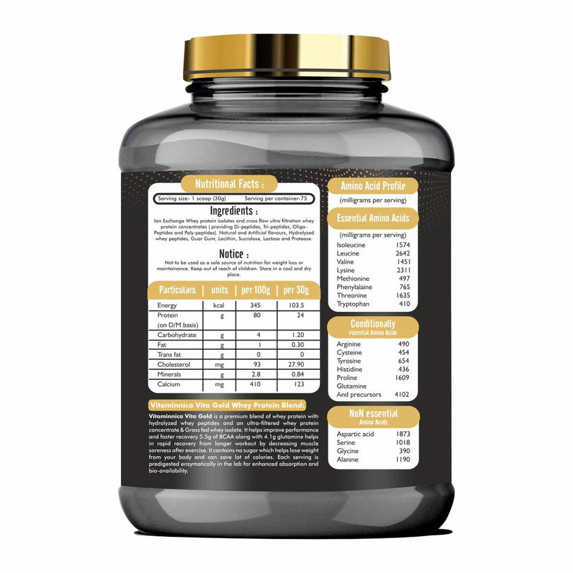 Vitaminnica Vita Gold 100% Whey Protein Powder