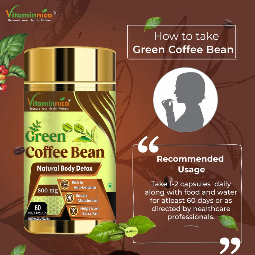 Vitaminnica Green Coffee Bean - Boosts Metabolism and Weight Loss