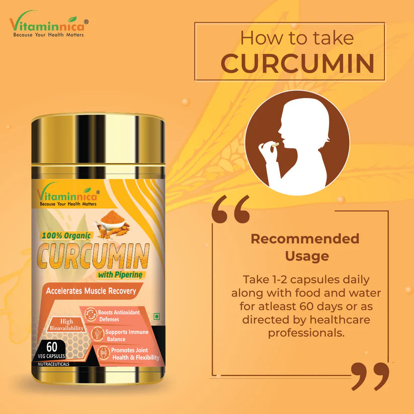 Vitaminnica Curcumin with Piperine - Better Immunity, Skin and Joint Health