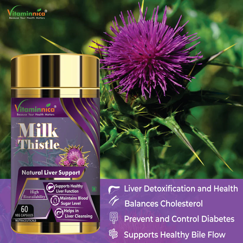 Vitaminnica Milk Thistle- Natural Liver Support and Cleansing