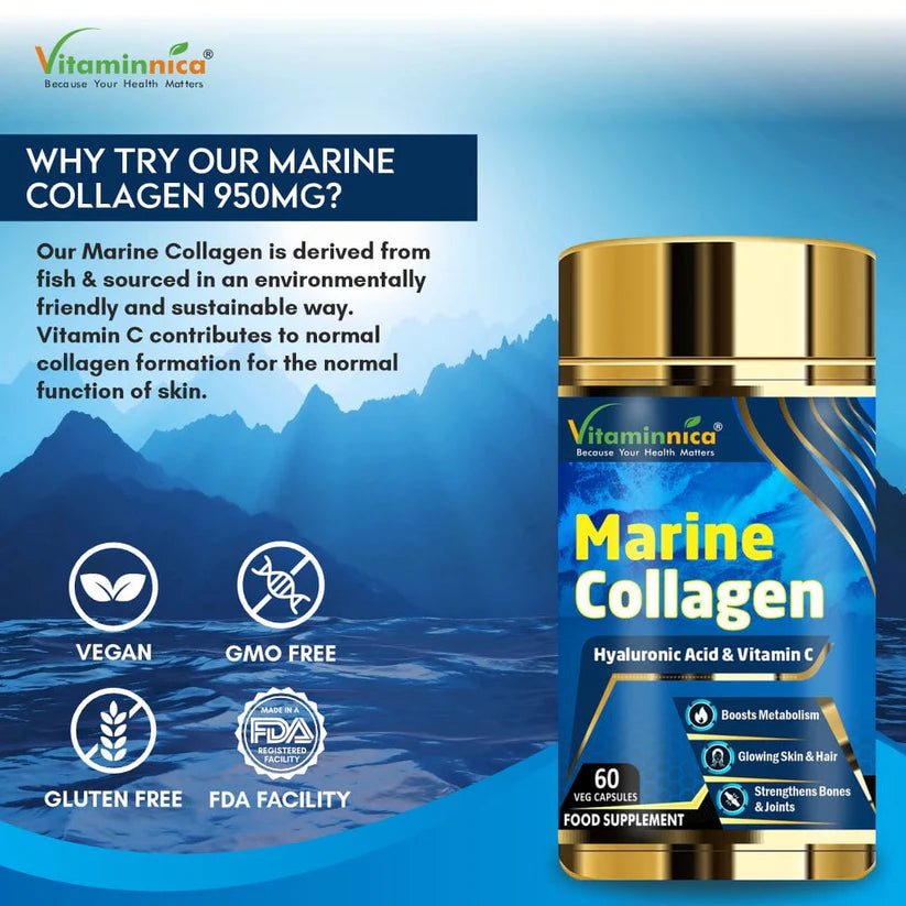 Vitaminnica Marine Based Collagen- Skin, Hair, Nails, Bones & Joints