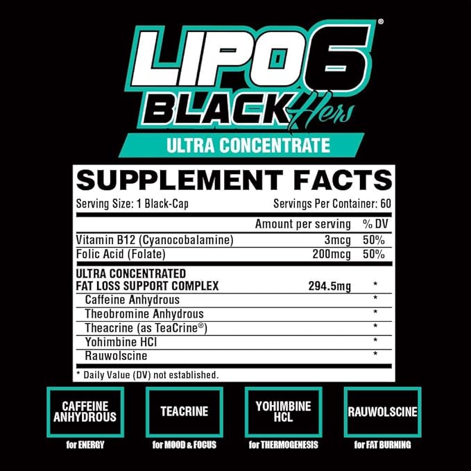 Nutrex Research Lipo-6 Black Hers Ultra Concentrate Pills For Women