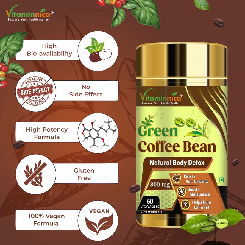 Vitaminnica Green Coffee Bean - Boosts Metabolism and Weight Loss