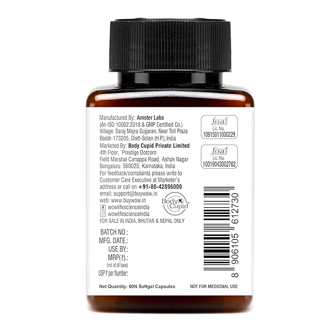 WOW Omega-3 Fish Oil 1300 mg Triple Strength 550mg EPA 350mg DHA