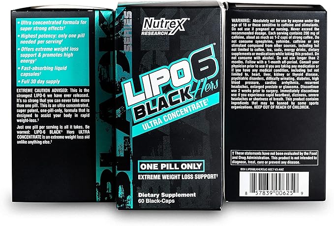Nutrex Research Lipo-6 Black Hers Ultra Concentrate Pills For Women