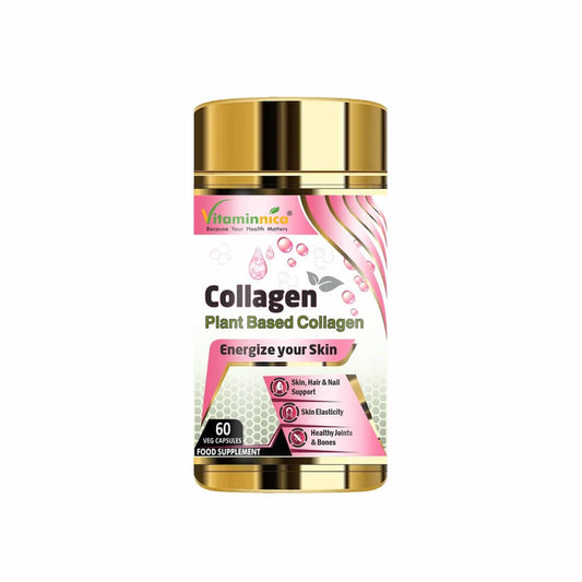Vitaminnica Plant Based Collagen- Hyaluronic Acid & Vitamin C - Skin, Hair, Bones & Joints