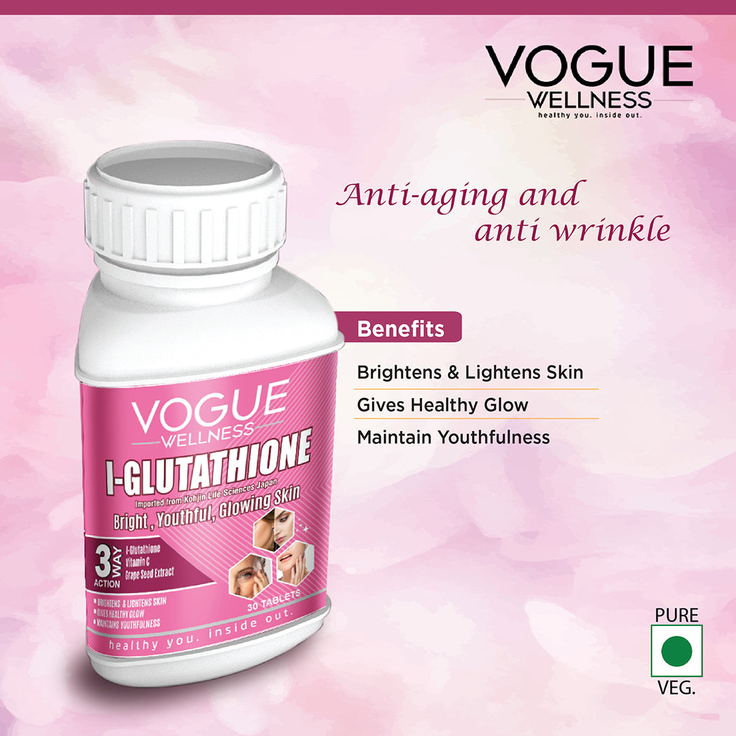 Vogue L Glutathione Tablet | Glutathione 500mg Tablets | Glowing Skin