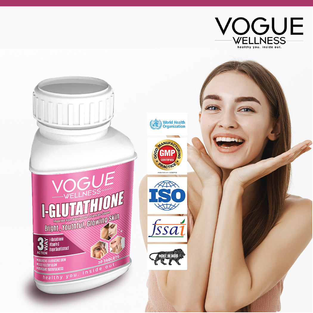 Vogue L Glutathione Tablet | Glutathione 500mg Tablets | Glowing Skin