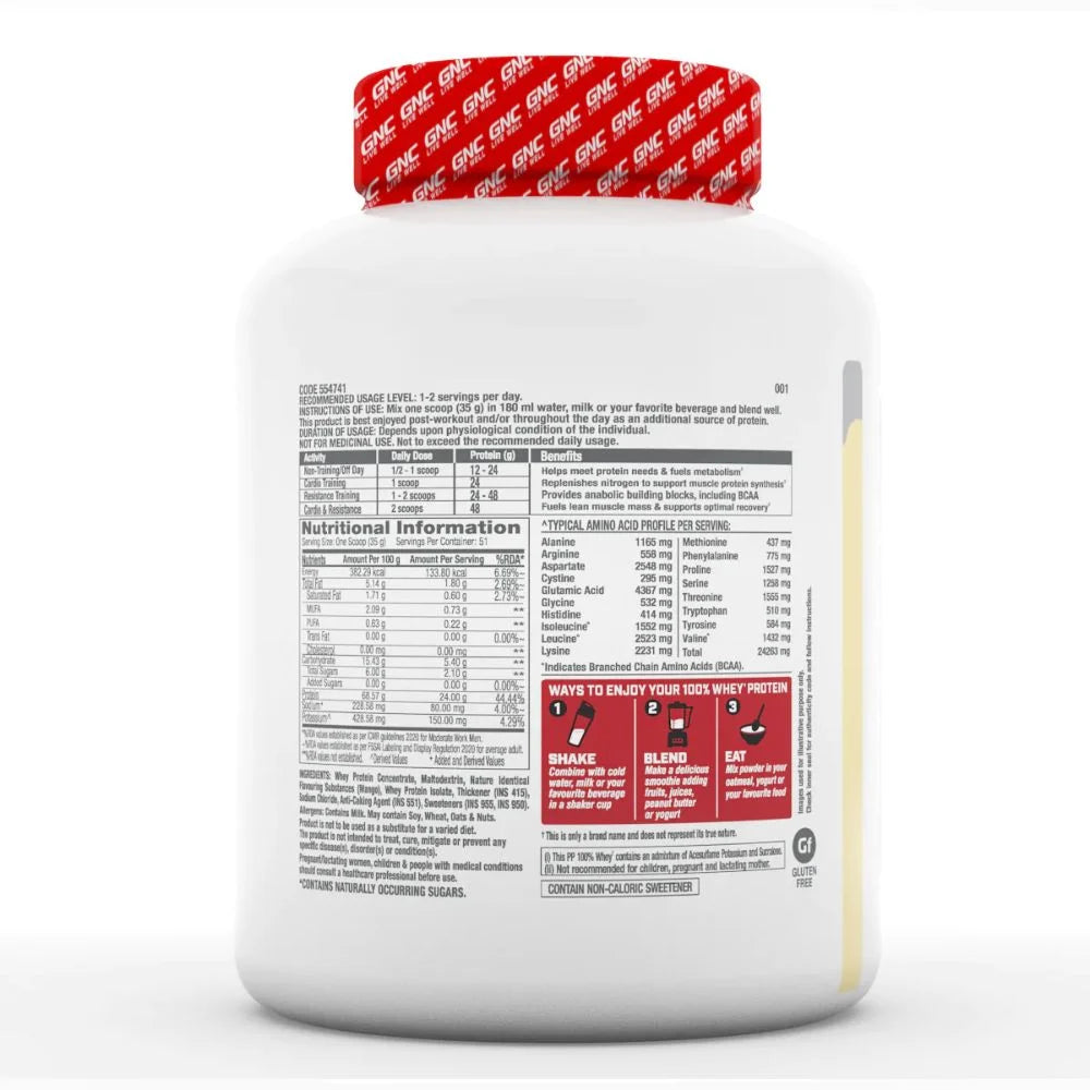 GNC Pro Performance 100% Whey Protein Powder