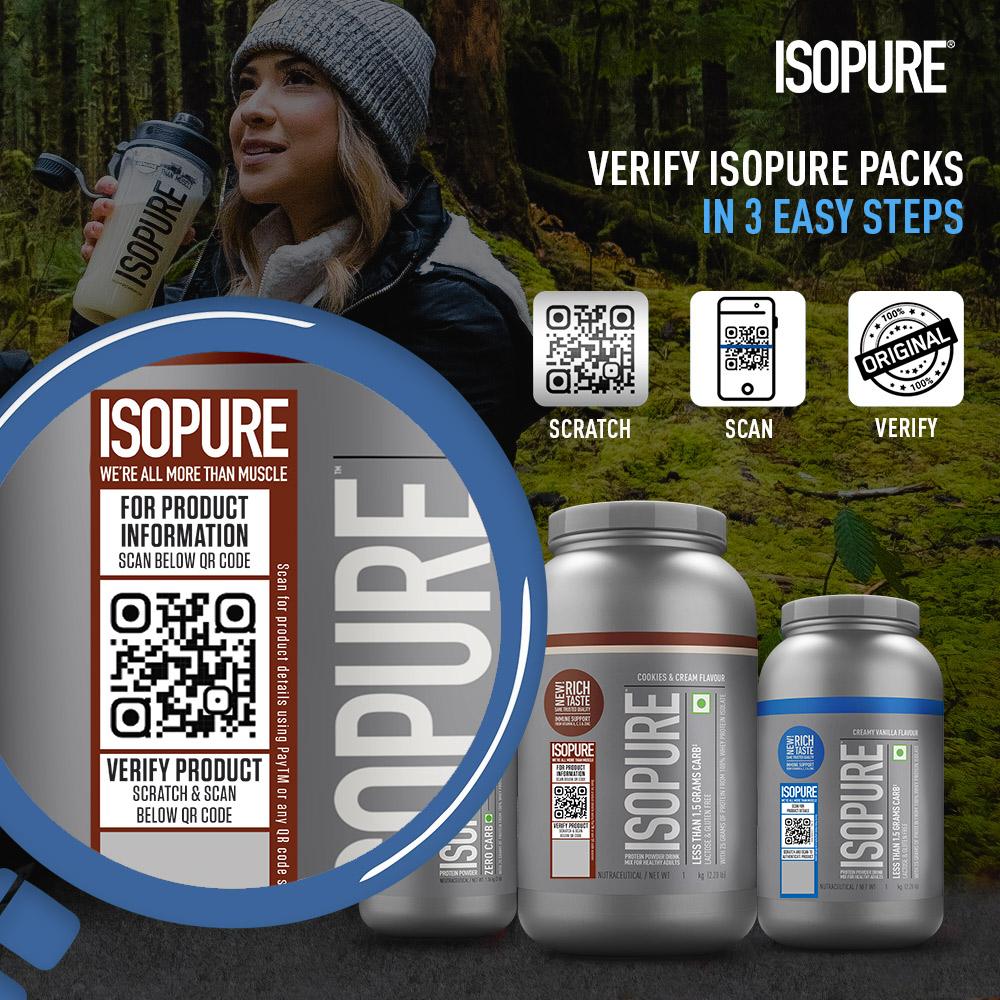 Isopure Whey Protein Isolate Powder - 2kg + Optimum Nutrition Micronised Creatine Powder - 250G