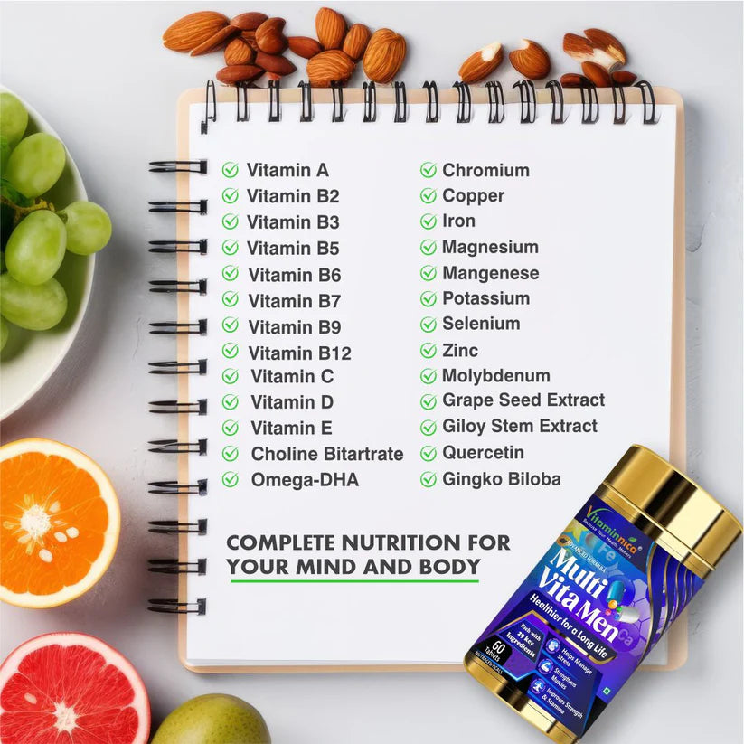 Vitaminnica Multi Vita Men (Multivitamins) - Boosts Strength, Stamina and Manages Stress