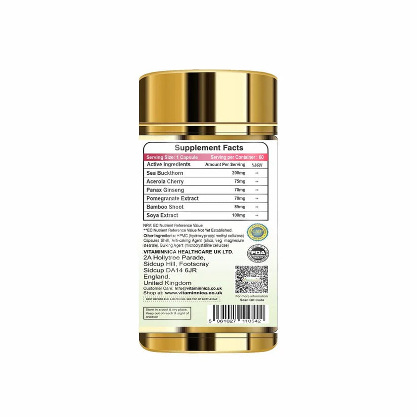 Vitaminnica Plant Based Collagen- Hyaluronic Acid & Vitamin C - Skin, Hair, Bones & Joints