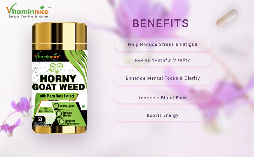 Horny Goat Weed with Maca Root Extract Supports Strength, Stamina & Performance