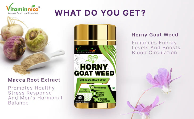 Horny Goat Weed with Maca Root Extract Supports Strength, Stamina & Performance