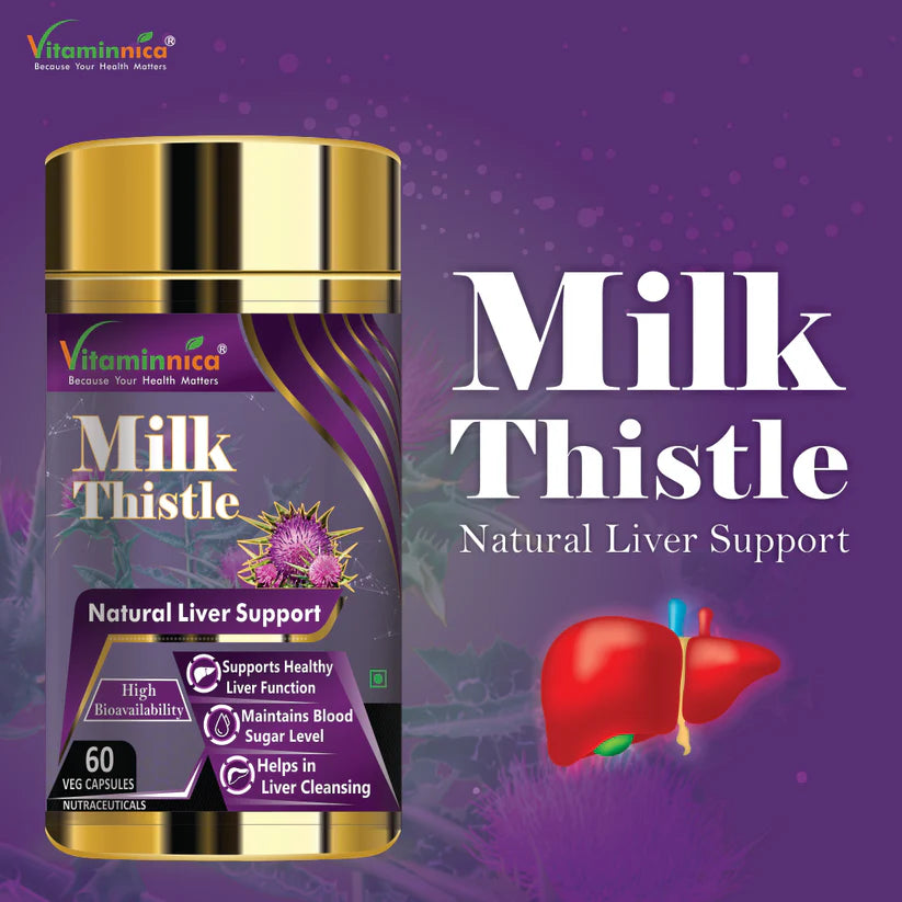 Vitaminnica Milk Thistle- Natural Liver Support and Cleansing