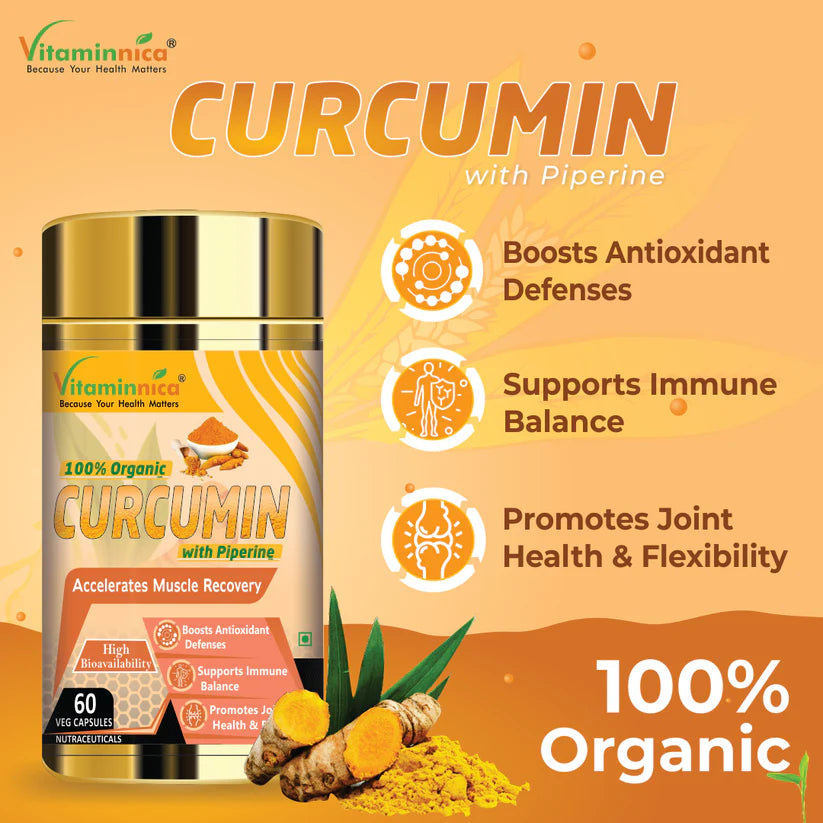 Vitaminnica Curcumin with Piperine - Better Immunity, Skin and Joint Health