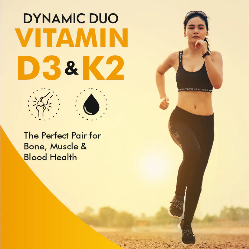 Vitaminnica Vitamin D3+K2 - Improves Dental, Bone Health & Immunity