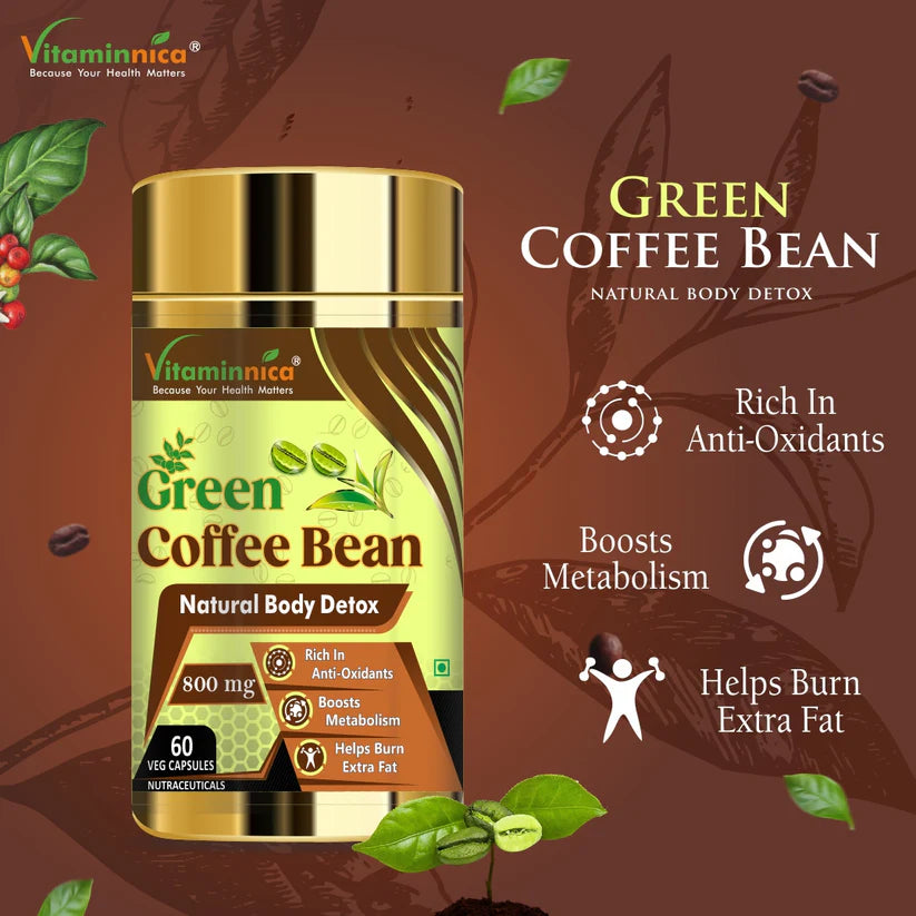 Vitaminnica Green Coffee Bean - Boosts Metabolism and Weight Loss