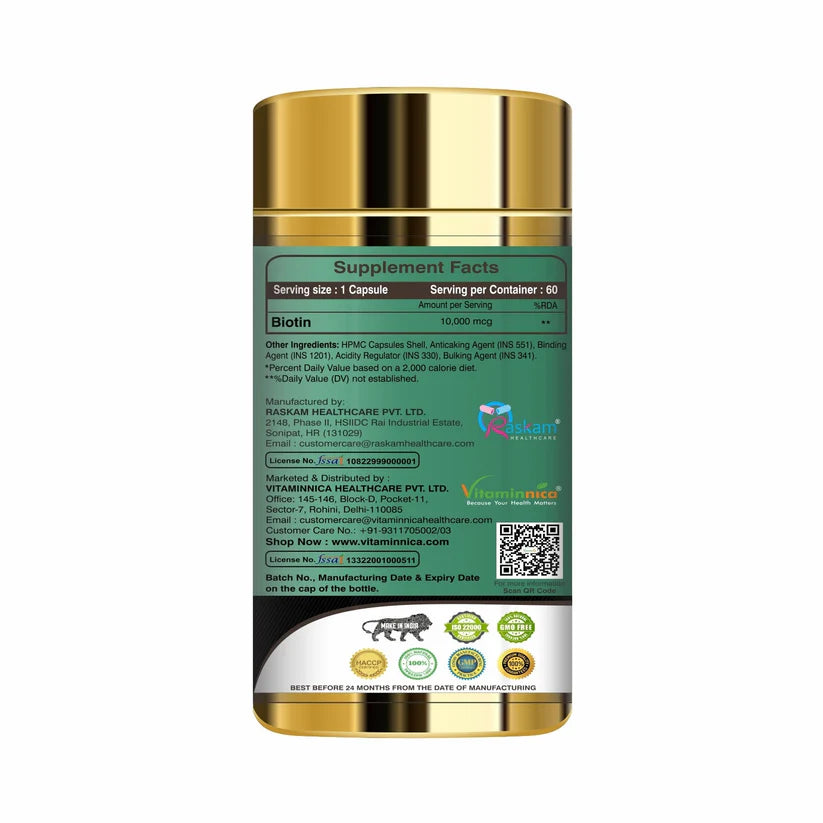 Vitaminnica Biotin - Better Hair, Skin and Nails