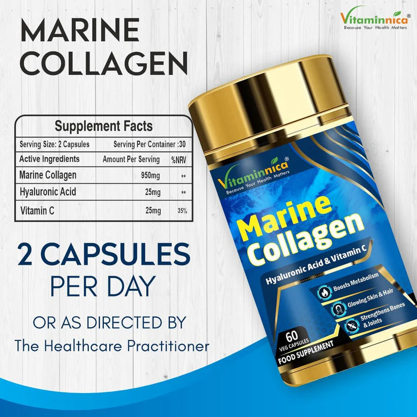 Vitaminnica Marine Based Collagen- Skin, Hair, Nails, Bones & Joints