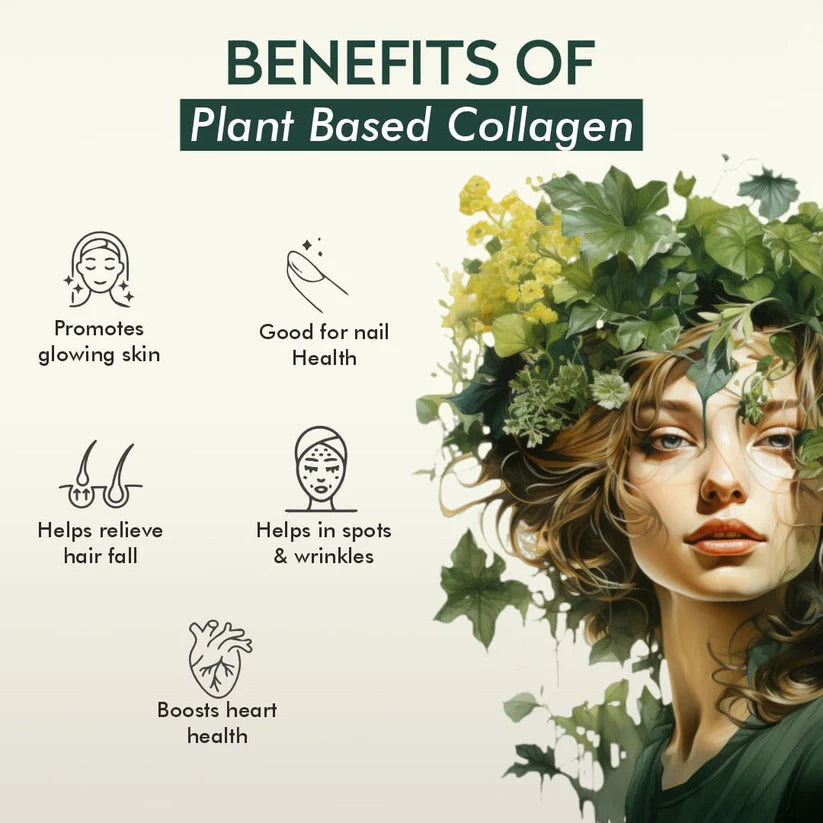 Vitaminnica Plant Based Collagen- Hyaluronic Acid & Vitamin C - Skin, Hair, Bones & Joints