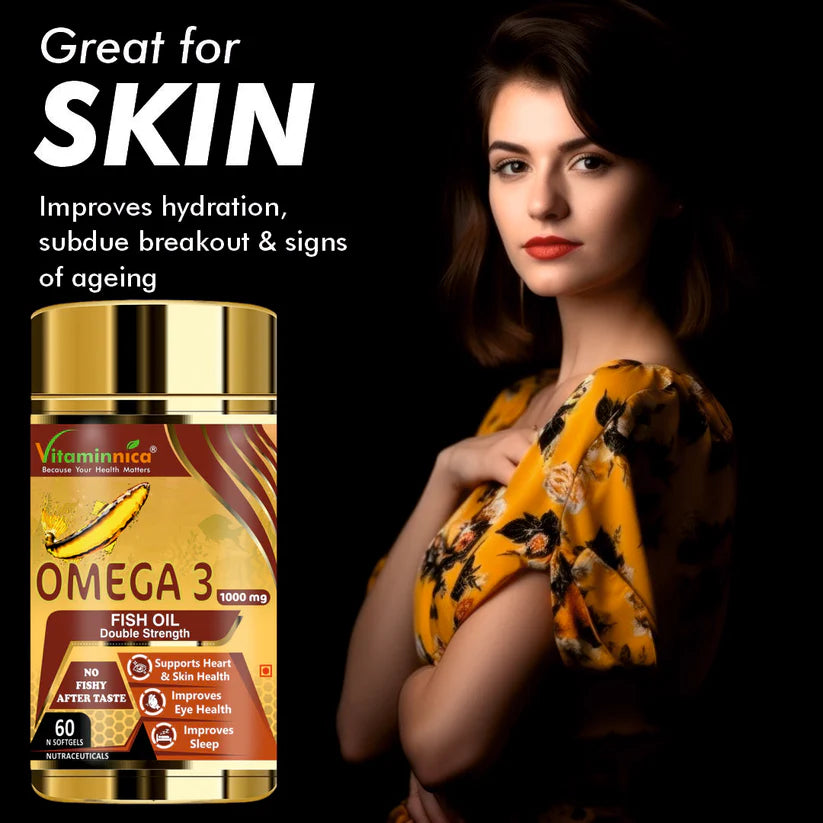 Vitaminnica Omega 3 - Better Heart. Skin, Eye Health & Improves Sleep Cycle