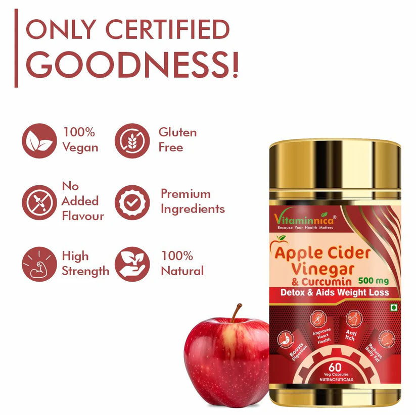 Vitaminnica Apple Cider Vinegar- Healthy Gut, Bloating and Improves Digestion