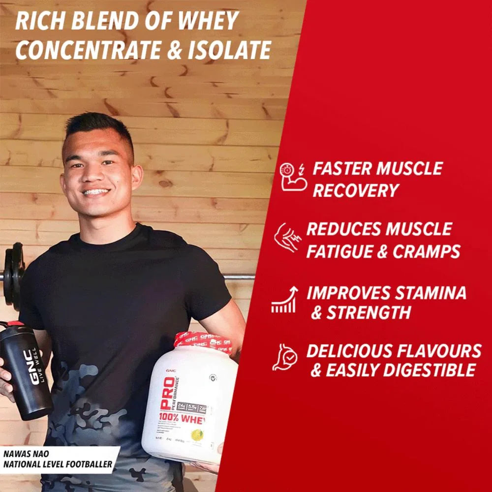 GNC Pro Performance 100% Whey Protein Powder