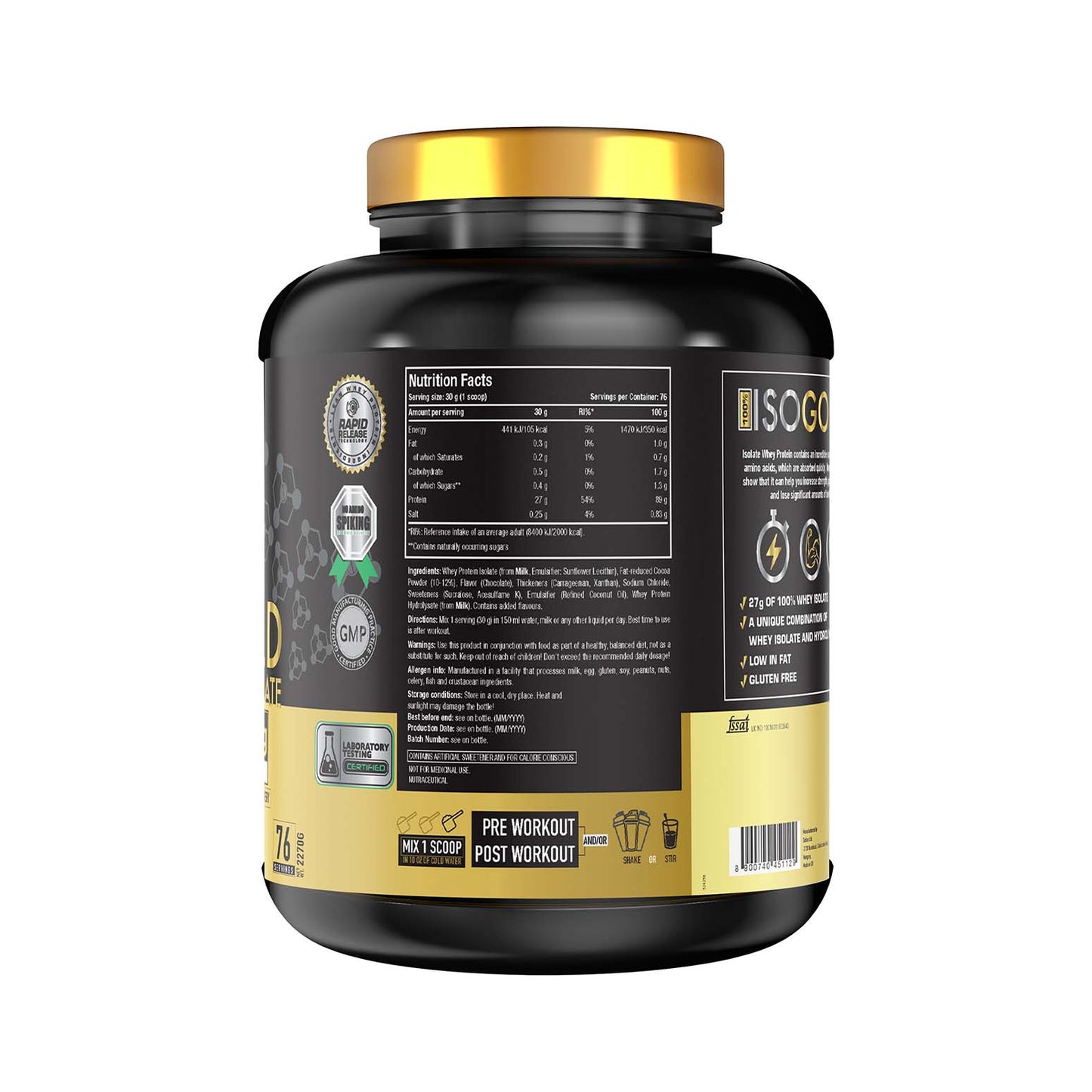One Science Nutrition 100% ISO Gold Whey Protein